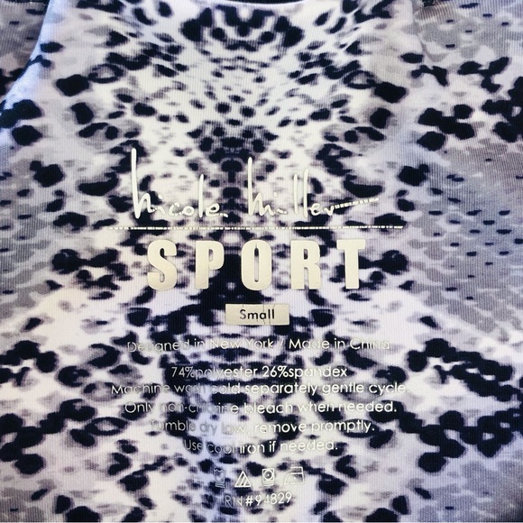 Nicole Miller Sports Purple Snakeskin Print Leggings - Picture 10 of 16